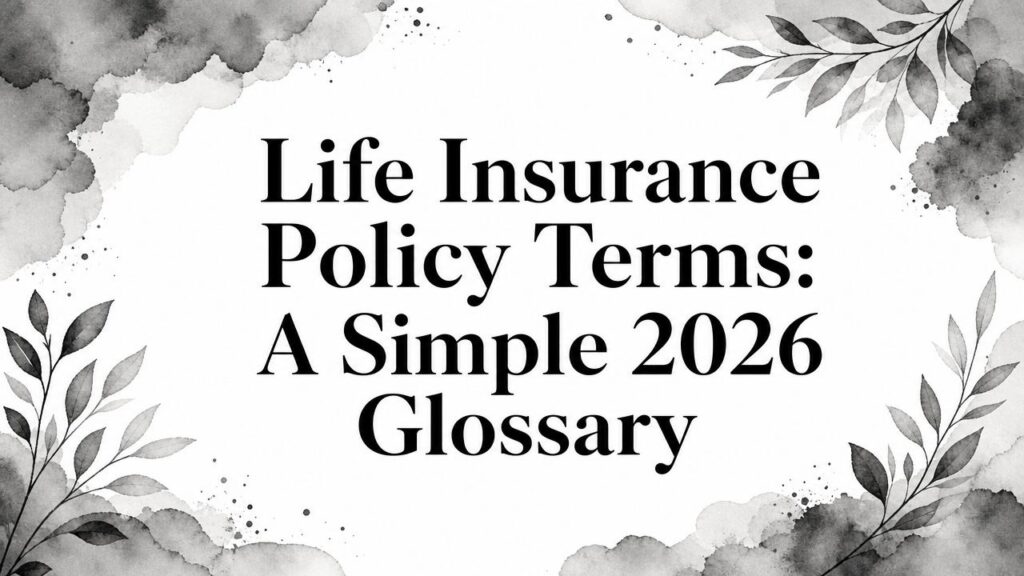 Life Insurance Policy Terms: A Simple 2026 Glossary
