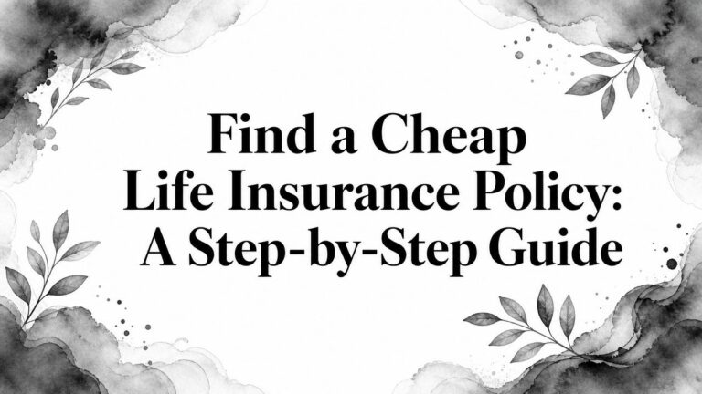 Find a Cheap Life Insurance Policy: A Step-by-Step Guide