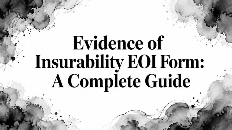 Evidence of Insurability EOI Form: A Complete Guide