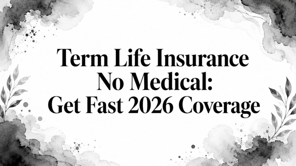Term Life Insurance No Medical: Get Fast 2026 Coverage
