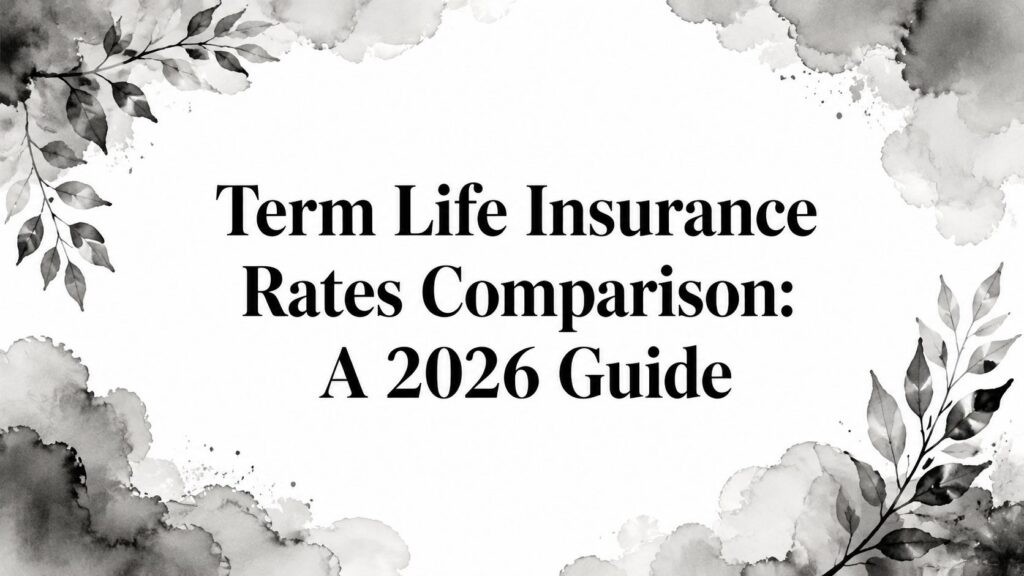 Term Life Insurance Rates Comparison: A 2026 Guide