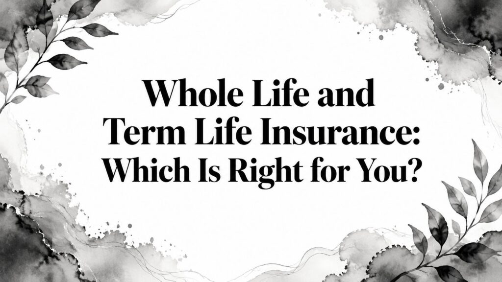 Whole Life and Term Life Insurance: Which Is Right for You?