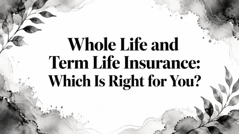 Whole Life and Term Life Insurance: Which Is Right for You?
