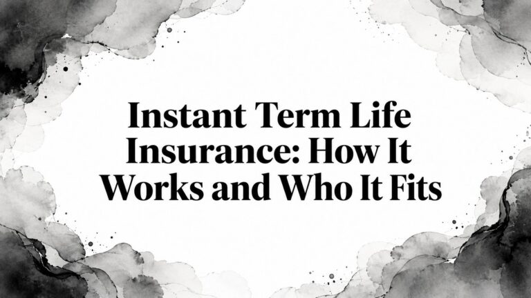 Instant Term Life Insurance: How It Works and Who It Fits