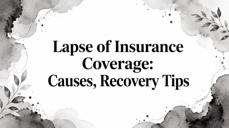 Lapse of Insurance Coverage: Causes, Recovery Tips