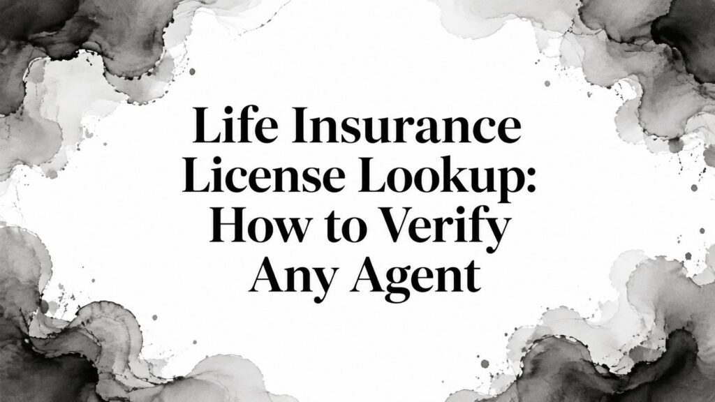 Life Insurance License Lookup: How to Verify Any Agent