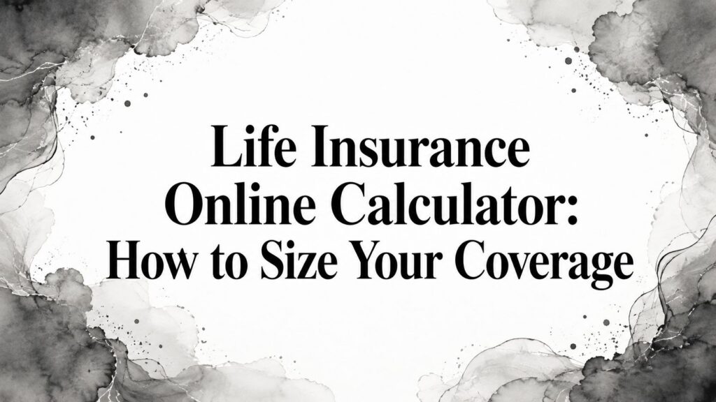 Life Insurance Online Calculator: How to Size Your Coverage