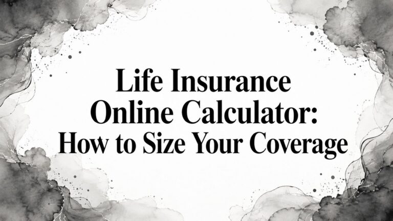 Life Insurance Online Calculator: How to Size Your Coverage