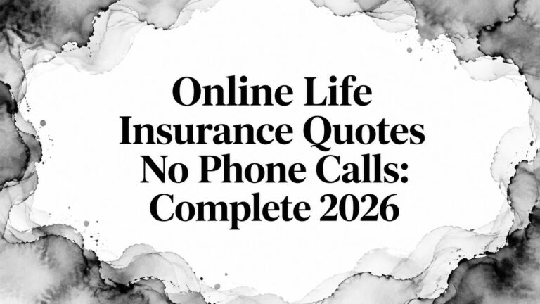 Online Life Insurance Quotes No Phone Calls: Complete 2026
