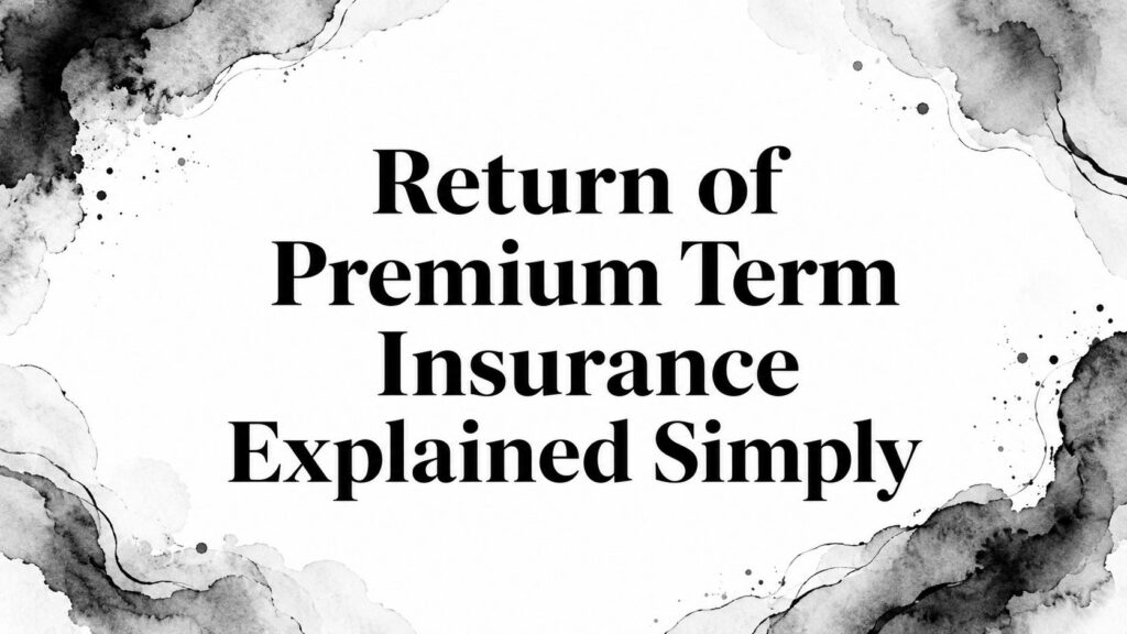 Return of Premium Term Insurance Explained Simply
