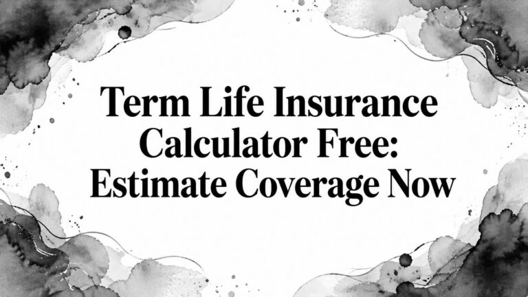 Term Life Insurance Calculator Free: Estimate Coverage Now