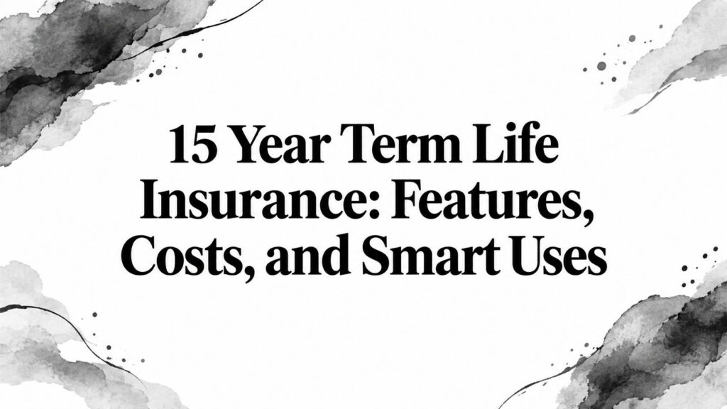 15 Year Term Life Insurance: Features, Costs, and Smart Uses
