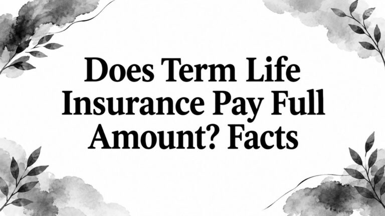 Does Term Life Insurance Pay Full Amount? Facts