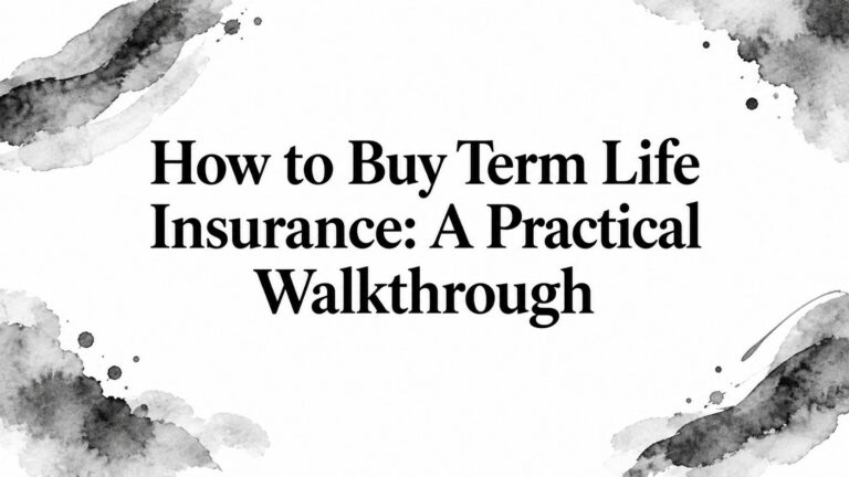 How to Buy Term Life Insurance: A Practical Walkthrough