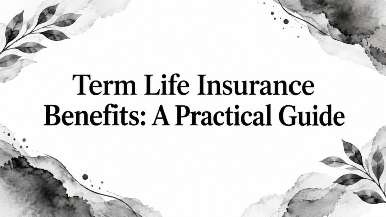 Term Life Insurance Benefits: A Practical Guide