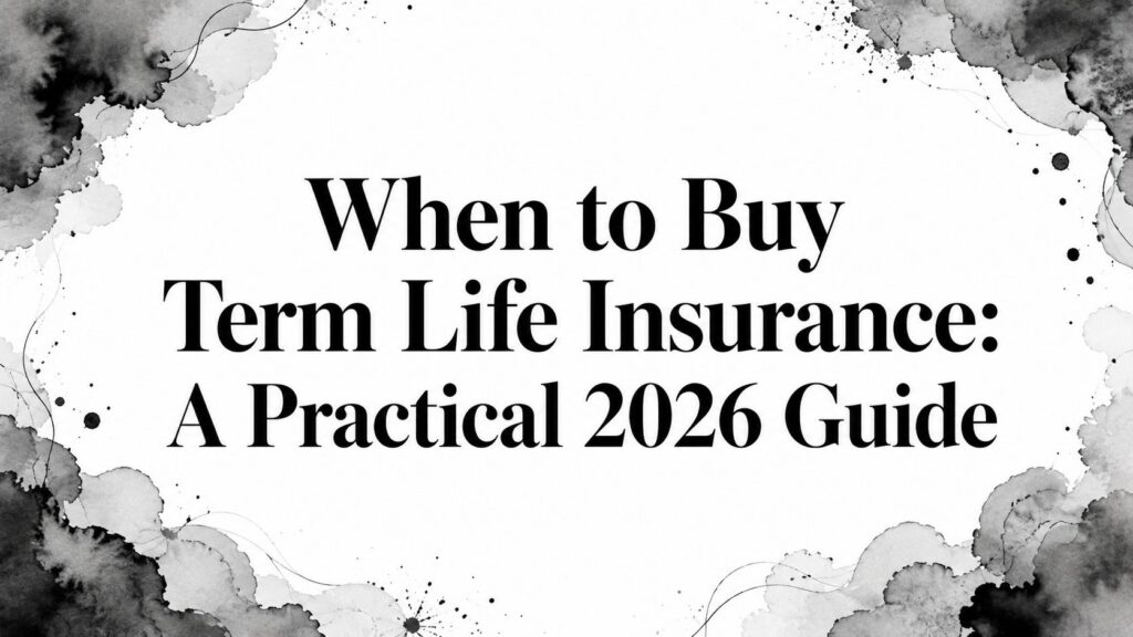 When to Buy Term Life Insurance: A Practical 2026 Guide