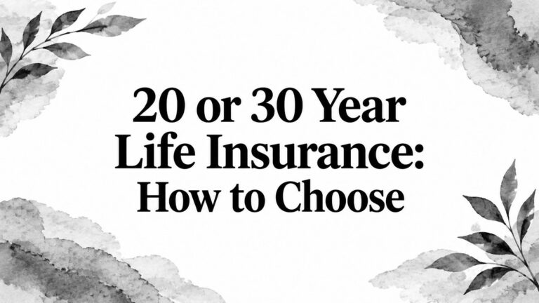 20 or 30 Year Life Insurance: How to Choose