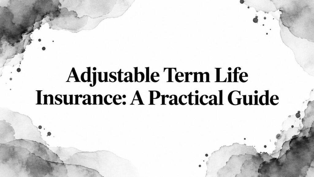 Adjustable Term Life Insurance: A Practical Guide