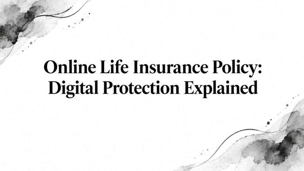 Online Life Insurance Policy: Digital Protection Explained